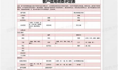 信用调查报告怎么写_信用调查报告